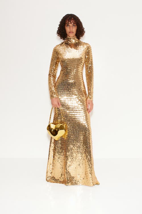 Shop Simonmiller Sculpty Sequin Dress In Star Gold