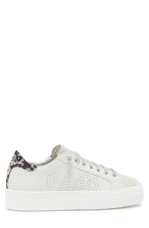 Shop P448 Thea Platform Sneaker In White/snow Leopard Print