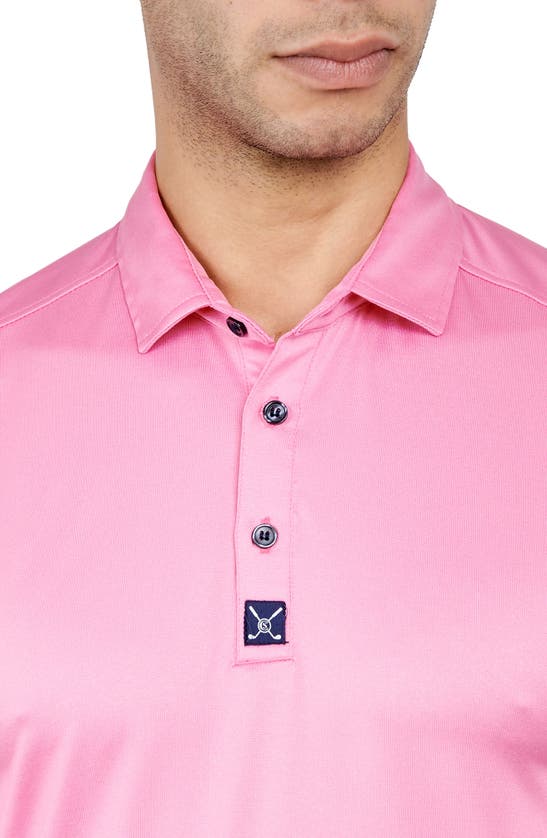 Shop Construct Solid Golf Polo In Pink