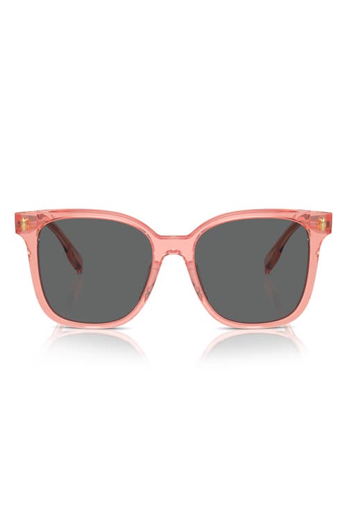 Tory Burch 53mm Square Sunglasses in Grey Orange at Nordstrom