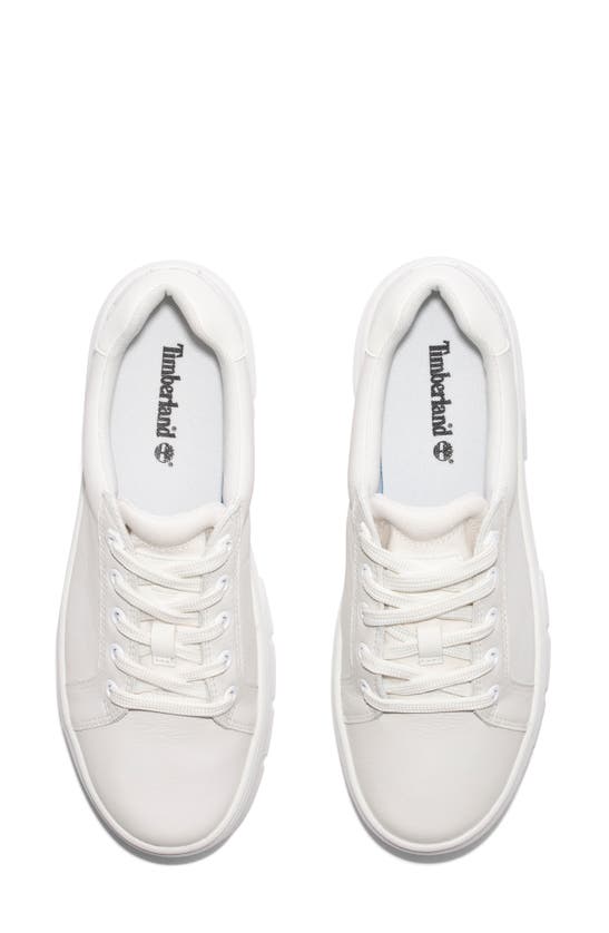 Timberland Laurel Court Platform Sneaker In White Full Grain