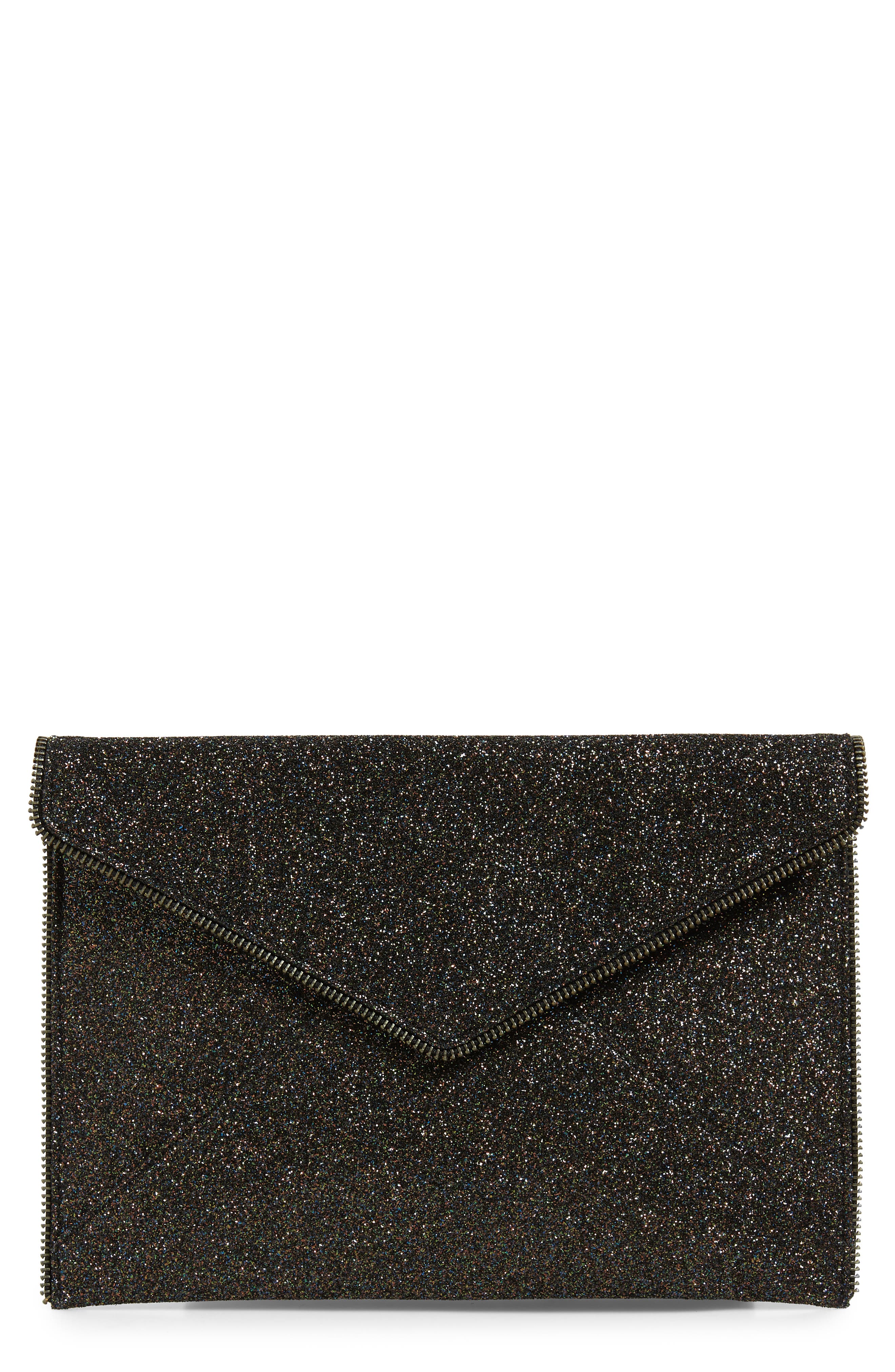 rebecca minkoff glitter clutch