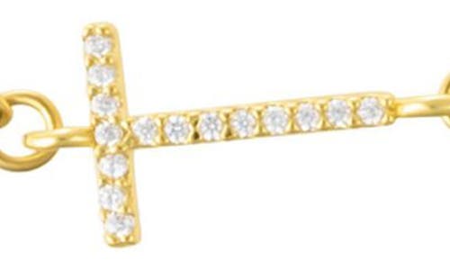 Adornia Pavé Cubic Zirconia Initial Anklet In Gold-t