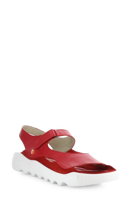 Weal Sandal in Cherry Red Smooth