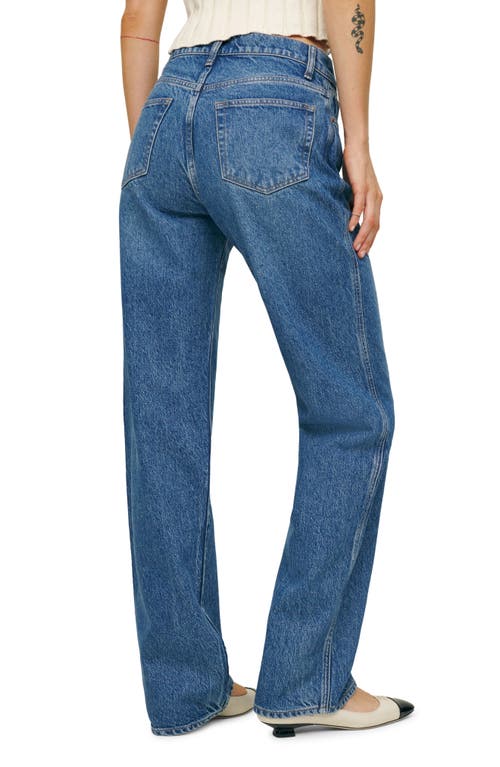 Reformation Val 90s High Rise Straight Leg Jeans In Pelican In Pelican