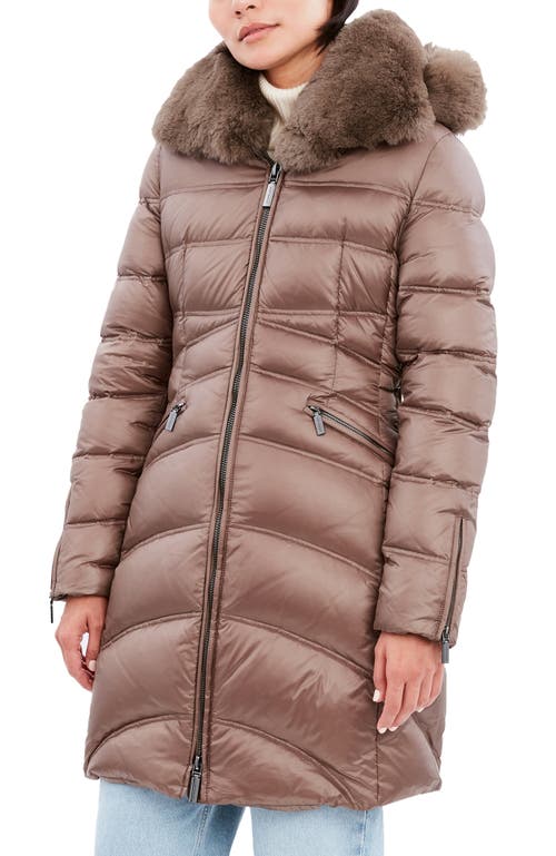 Dawn Levy Women's Cloe Shearling-trim Puffer Jacket In Bronze