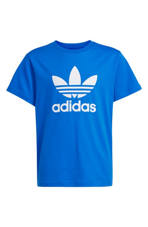 Shop Adidas Originals Adidas Kid's Trefoil Cotton Graphic T-shirt In Blue