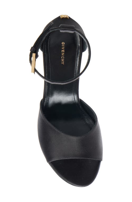 Givenchy 4g Liquid Logo Platform Sandal In Black