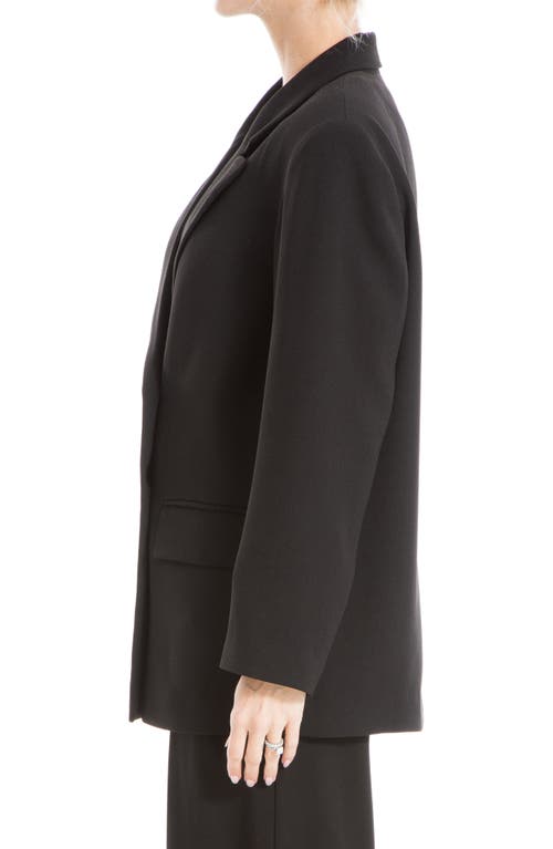 Max Studio Oversize Double Breasted Blazer In Black