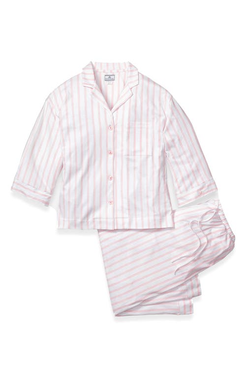 Shop Petite Plume Olivia Wide Leg Pima Cotton Pajamas In Pink