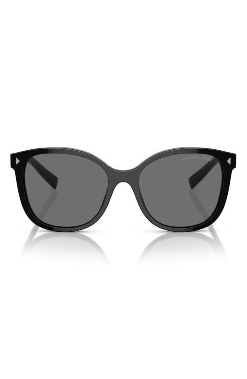 Prada 55mm Polarized Square Sunglasses in Black at Nordstrom