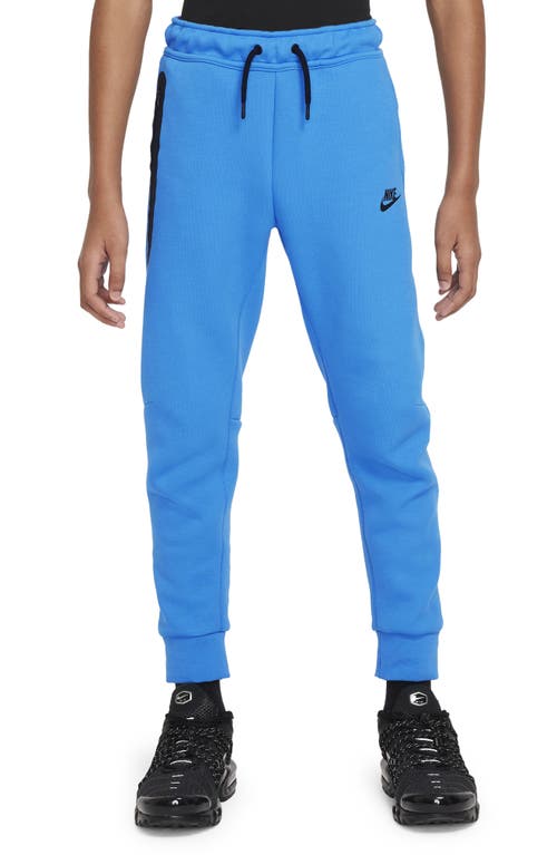 Shop Nike Kids' Tech Fleece Joggers In Light Photo Blue/black/black