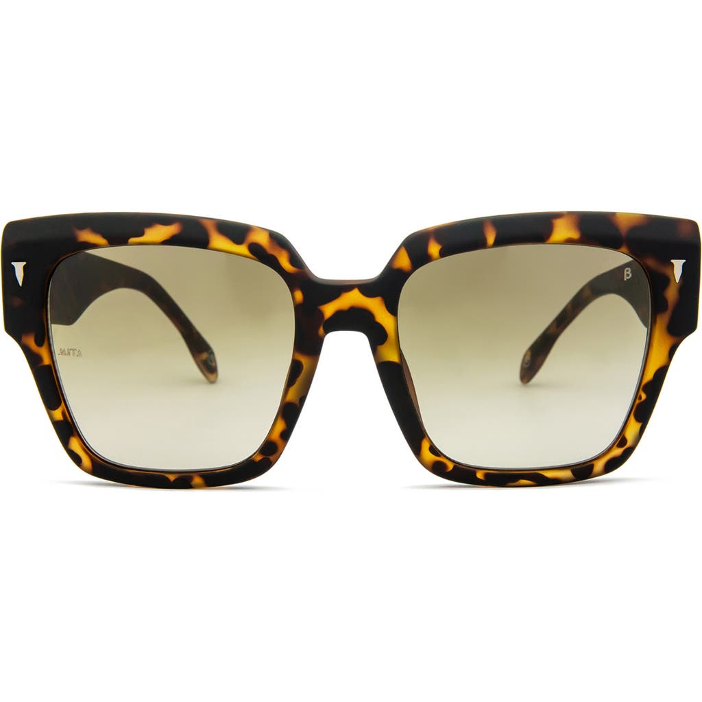 Mita Sustainable Eyewear Capri 56mm Geometric Sunglasses In Brown