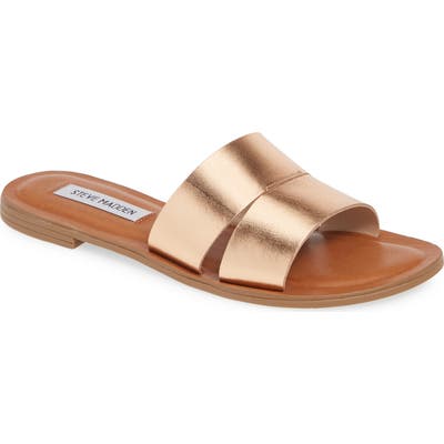 Steve Madden Alexandra Slide Sandal- Metallic