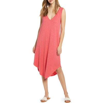 Petite Caslon Knit Tank Dress, Red