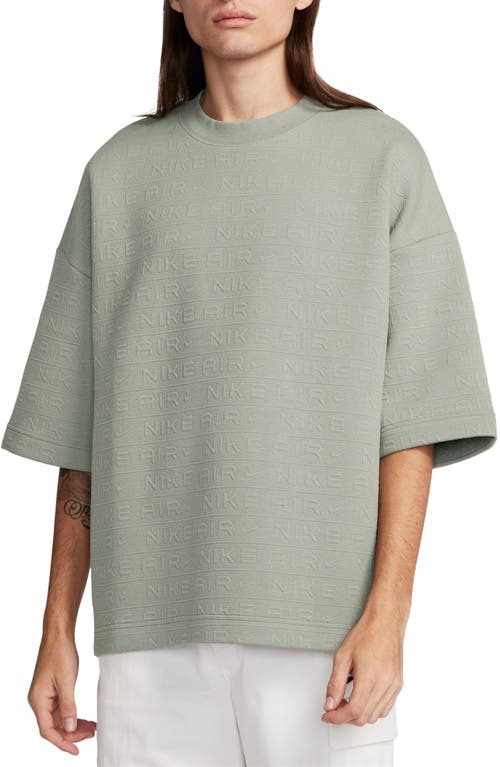 Nike Air Oversize Crewneck Sweatshirt In Dark Stucco/dark Stucco