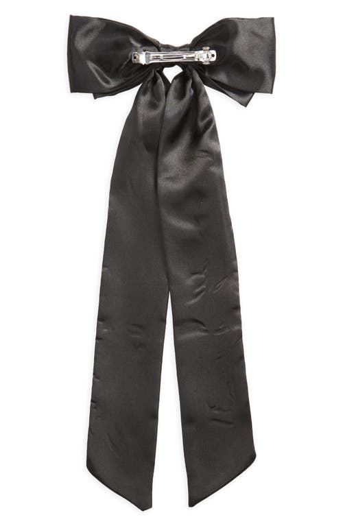 Bp. Satin Bow Barrette In Black