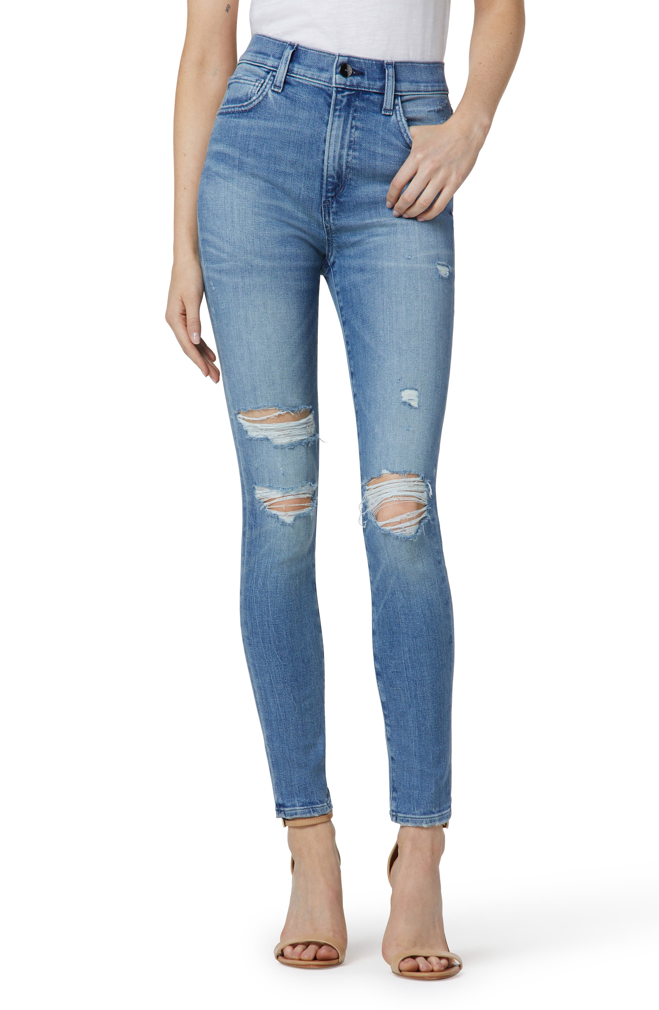 Joes Womens The Charliw Ripped Skinny Fit Jeans