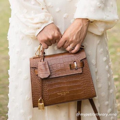 Teddy Blake Ava Croco Gold 9" In Camel Brown