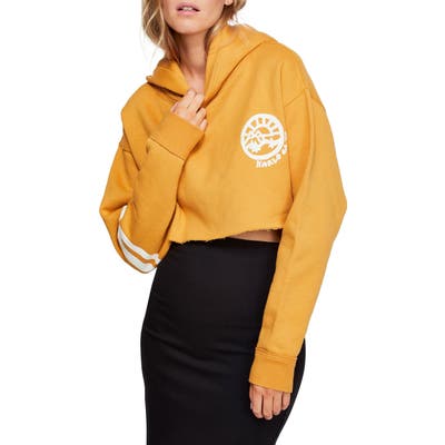 Free People Baldwin Crop Hoodie, Orange