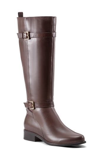 Rockport Women's Harper Wide Calf Waterproof Casual Boots In Brown