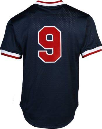 Men's Mitchell and Ness Boston Red Sox #9 Ted Williams Authentic Cream Throwback  MLB Jersey