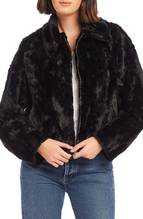 Fifteen Twenty Kylie Faux Fur Jacket In Black