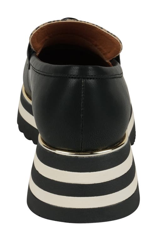 Shop Good Choice New York Geneva Platform Loafer In Black Leopard