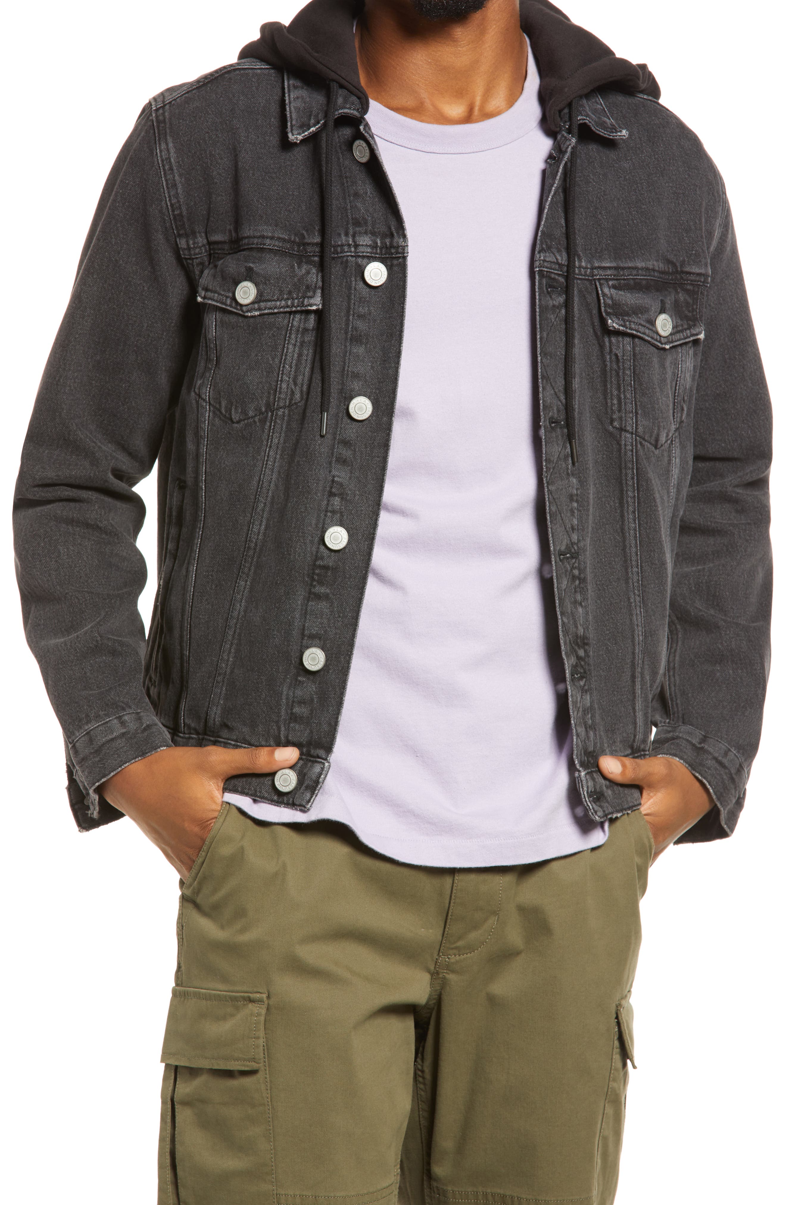 pacsun black denim jacket