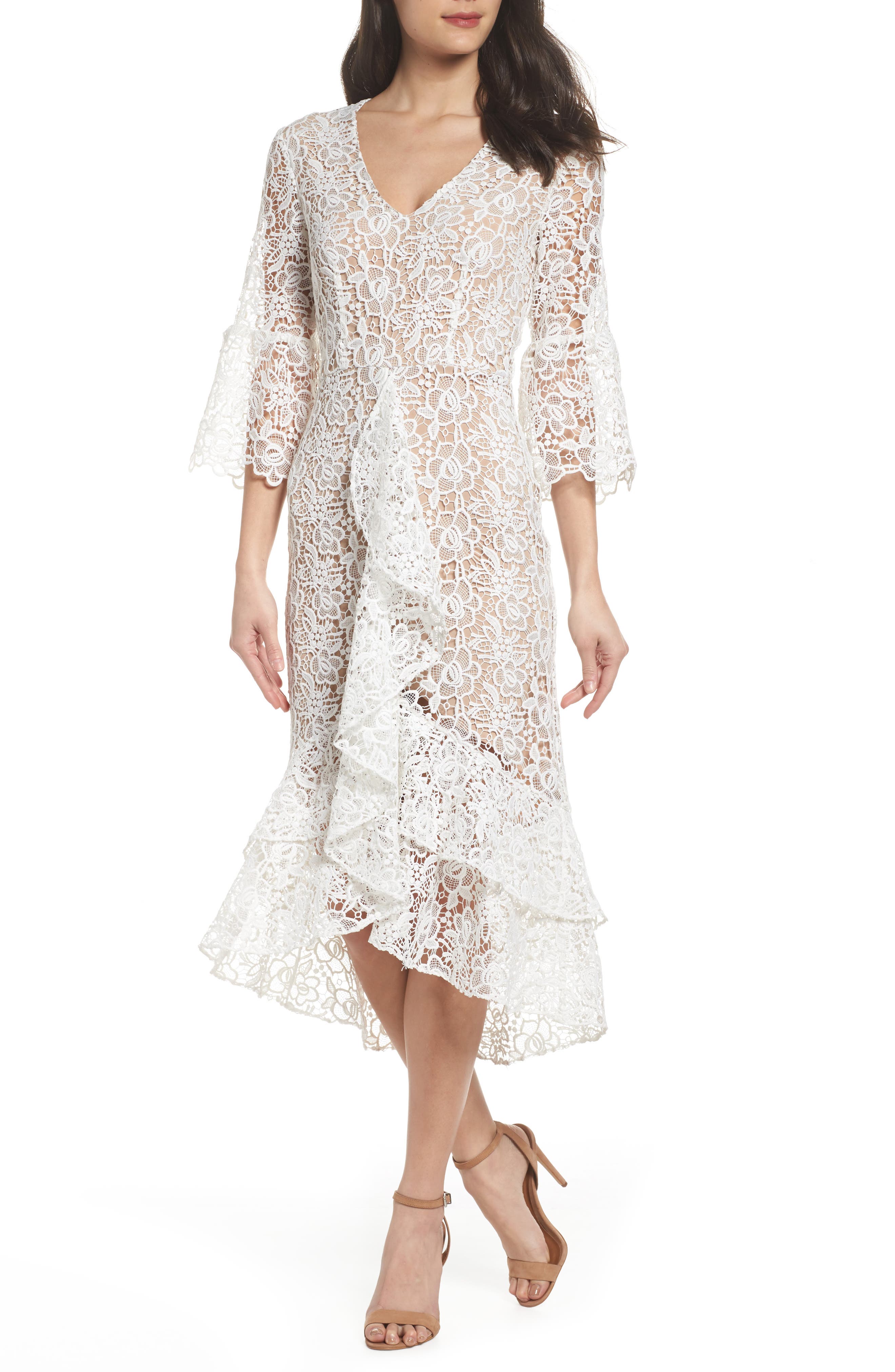 chelsea28 ruffle midi dress