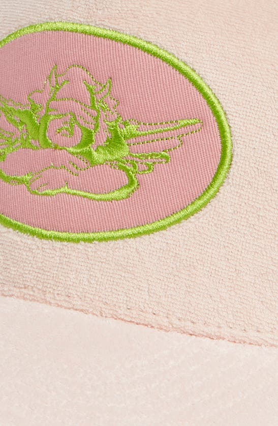 Shop Boys Lie Logo Patch Terry Cloth Trucker Hat In Pink