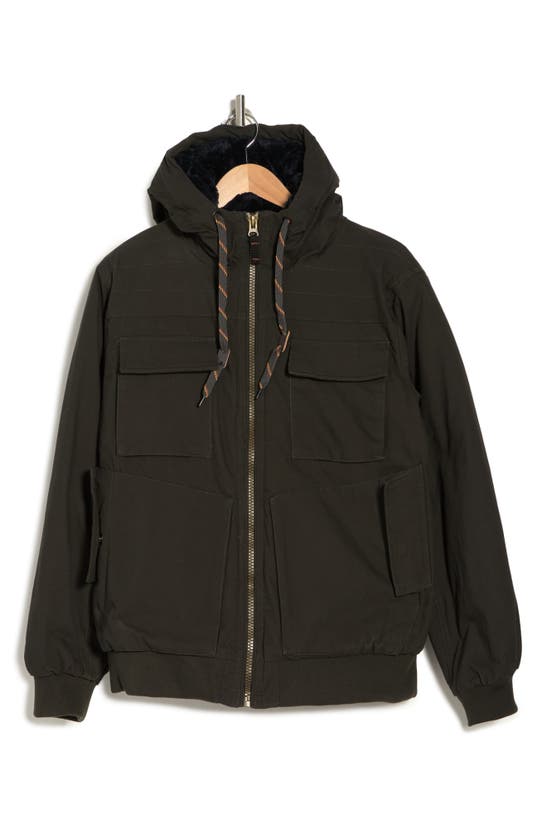 Hawke And Co Cotton 4-pocket Hooded Jacket In Loden