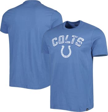 Men's '47 Royal Indianapolis Colts Throwback Lacer Pullover Hoodie
