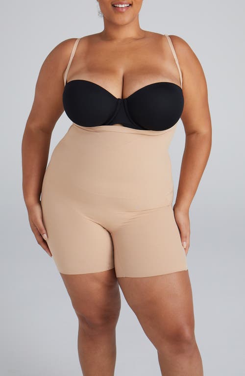 Honeylove Open Bust Bodysuit In Brown