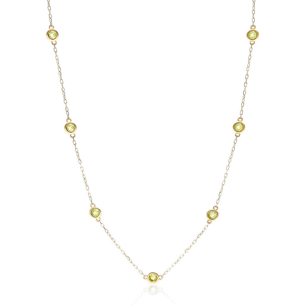 House Of Frosted Multistone Station Necklace In Gold