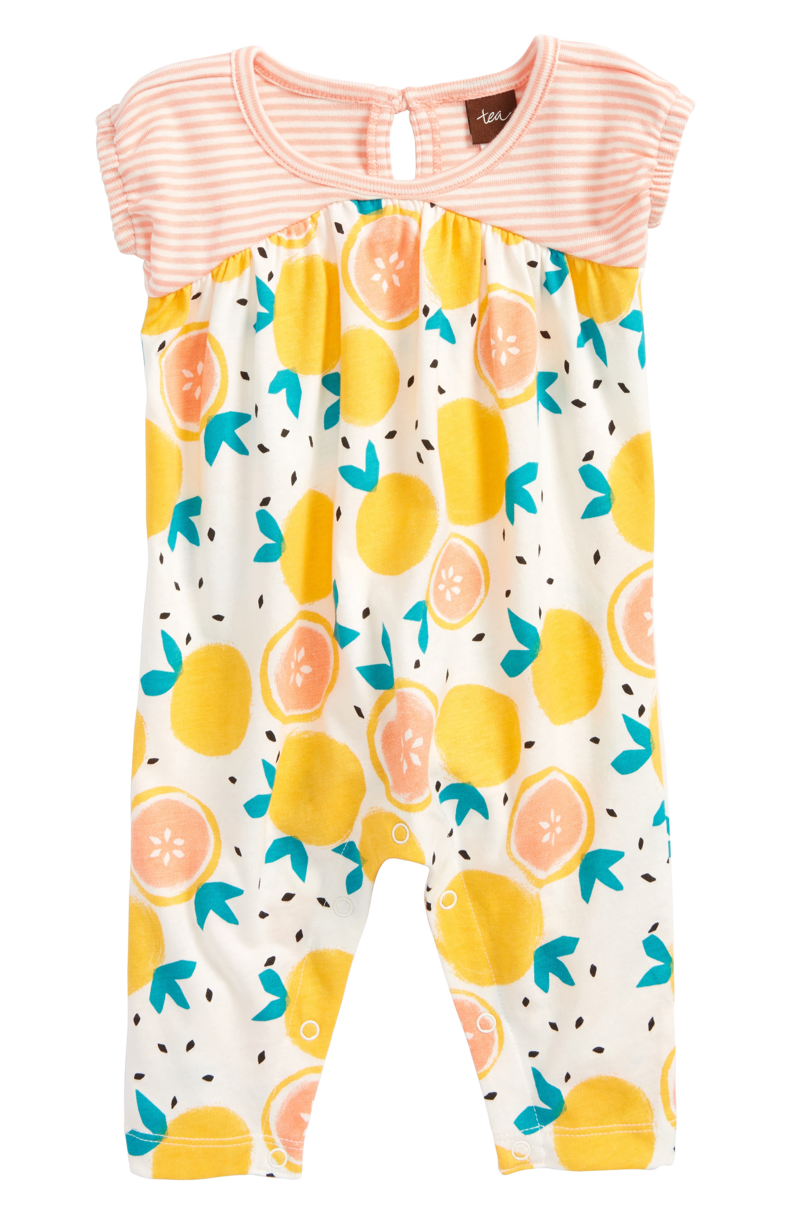 Tea Collection Citrus Romper (Baby Girls) Nordstrom