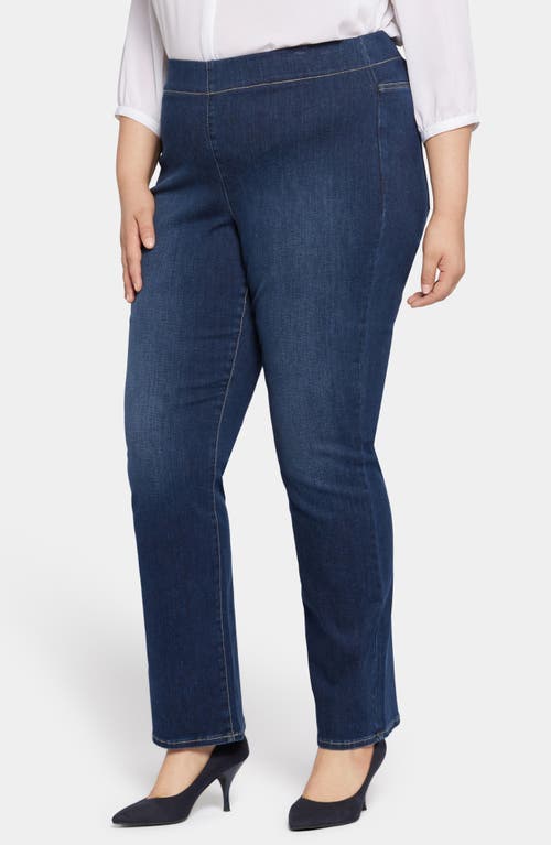 Shop Nydj Pull-on Straight Leg Jeans In Wonderland