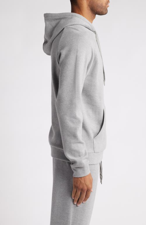 Shop Hugo Boss Boss Cotton Blend Lounge Hoodie In Medium Grey