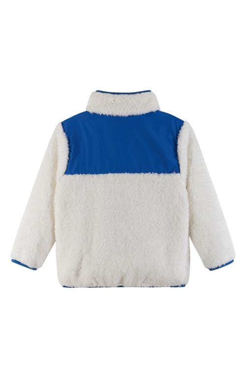 Shop Andy & Evan Kids' Spongebob Squarepants™ Bikini Bottom Faux Fur Jacket In Blue/white Multi