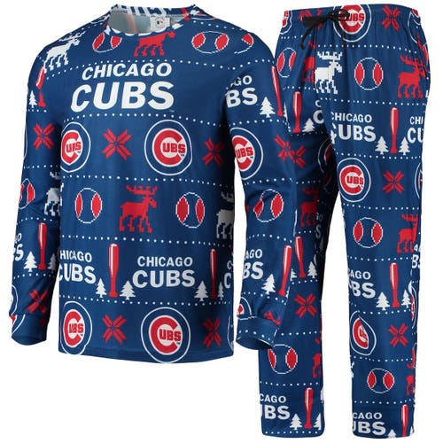 UPC 196061033955 product image for Men's FOCO Royal Chicago Cubs Ugly Pajama Sleep Set at Nordstrom, Size Large | upcitemdb.com