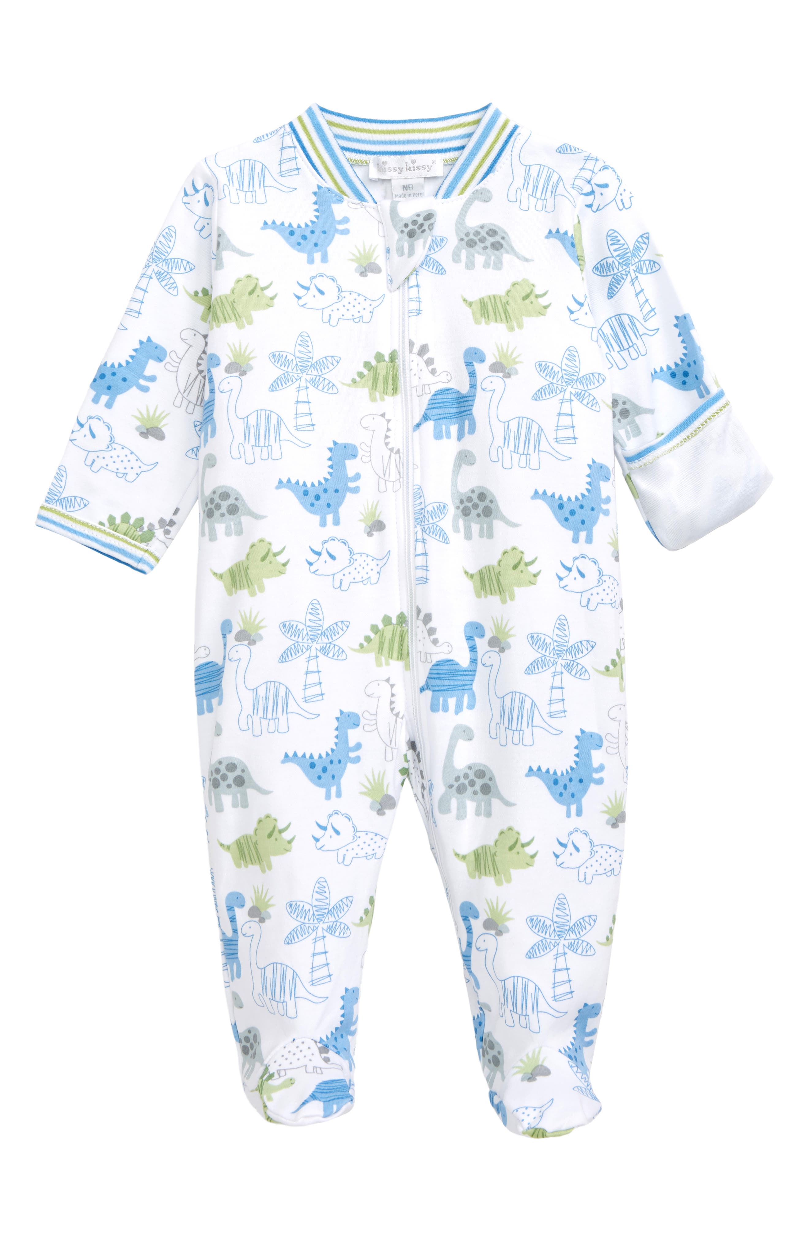 Kissy Kissy Puppy Love Print Baby Playsuit in Light Blue 
