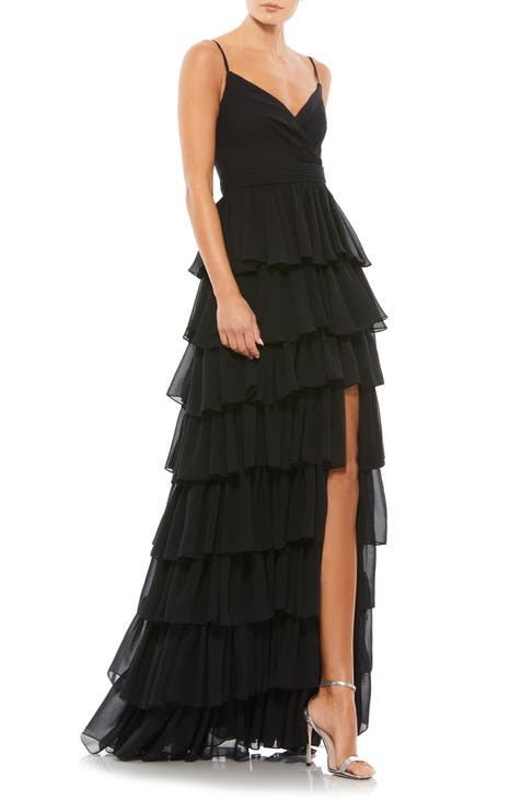 FQA Long Black Evening Gowns for Women Formal Dresses for Women Evening  Party Elegant V Neck Sleeveless Split Wrap : : Clothing, Shoes 