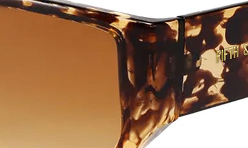 Fifth & Ninth Ash 56mm Polarized Geometric Sunglasses In Torte/brown