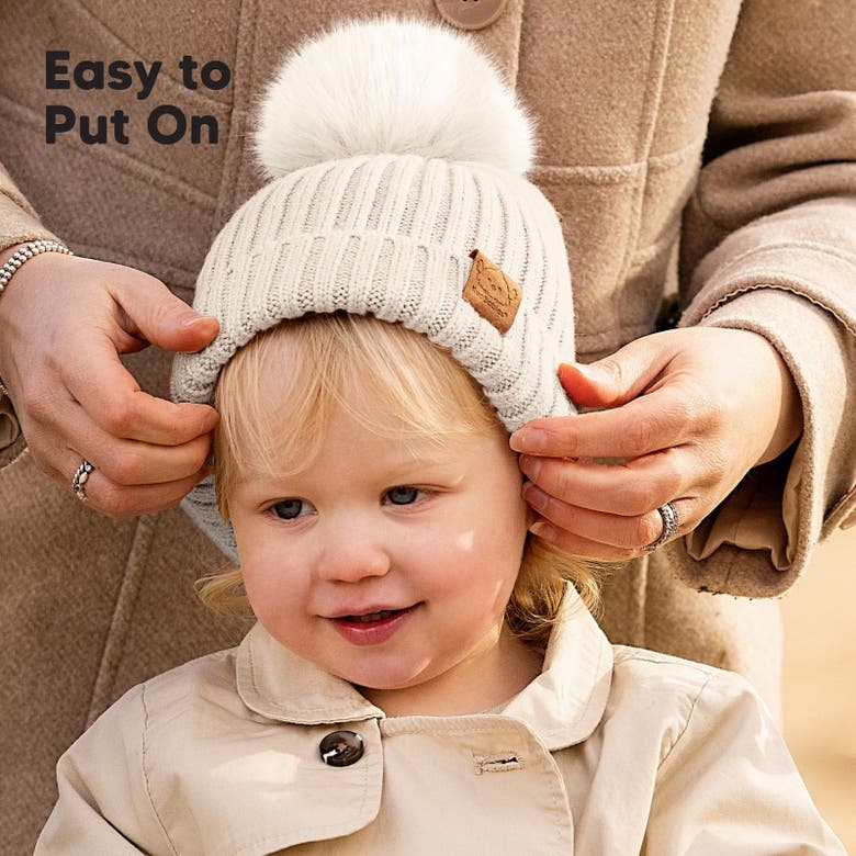 Keababies 2-pack Pom Knitted Beanie In Rust