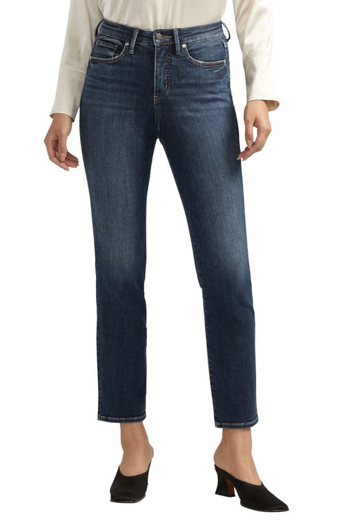 Shop Silver Jeans Co. Isbister High Waist Straight Leg Jeans In Indigo