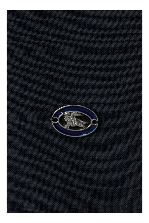 Burberry Tailored Wool Mohair Jacket For Men In Navy