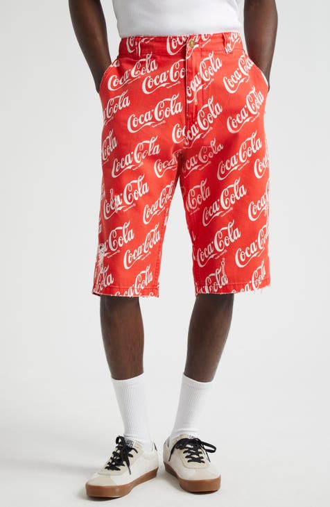 x Coca-Cola Ripped Canvas Bermuda Shorts