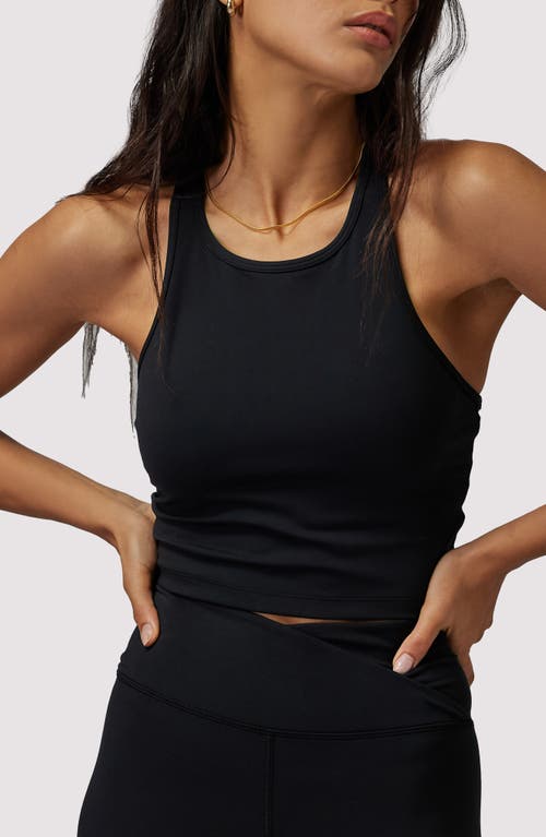 Spiritual Gangster Racerback Crop Tank Black at Nordstrom,