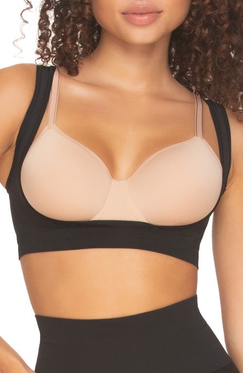Fusion Open Bust Back Smoother in Black