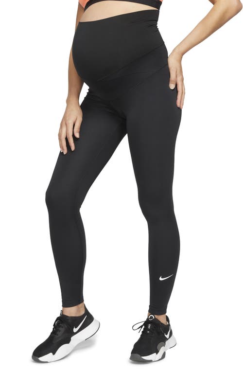 Nike Performance Maternity Leggings Black/White at Nordstrom,